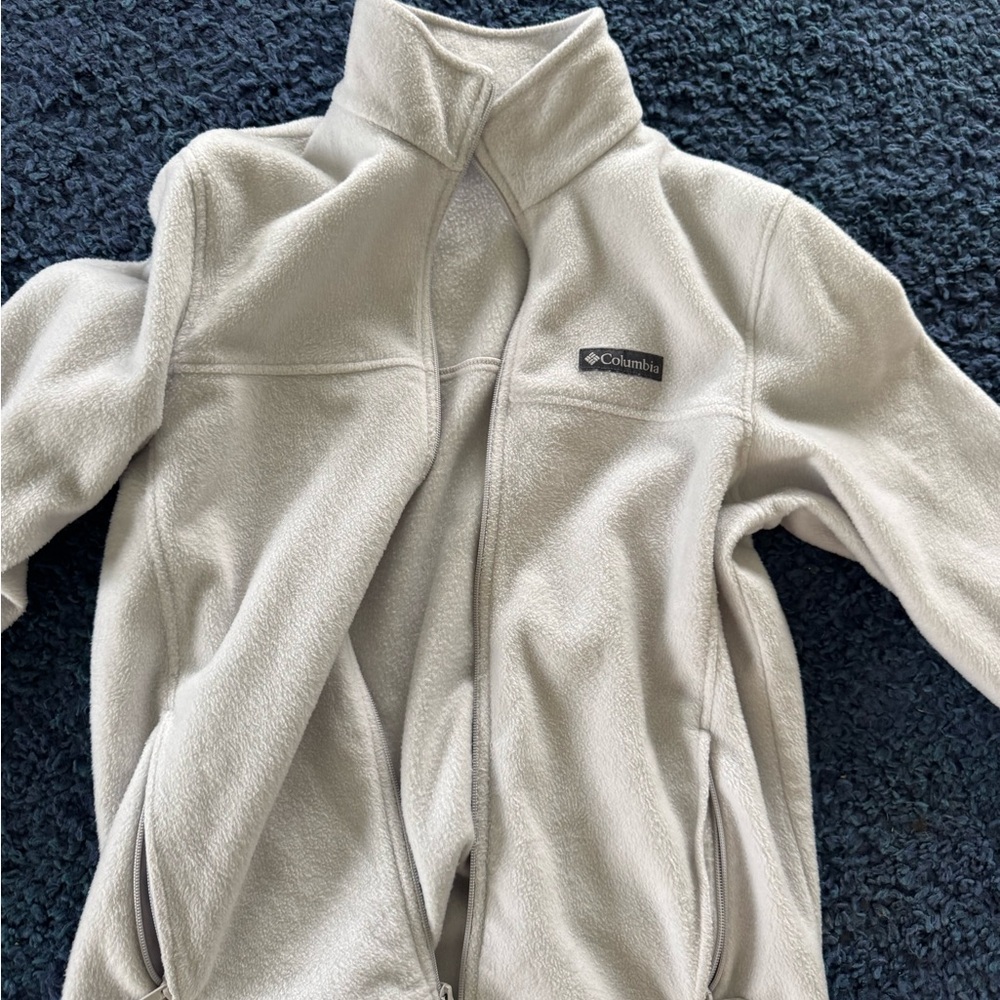 Columbia White Fleece Jacket